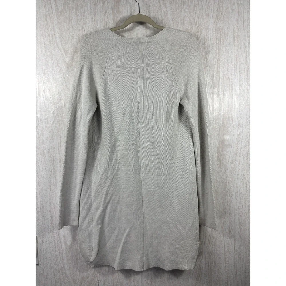 Eileen‎ Fisher Womens XS Bone Silk Organic Cotton Cardigan Open Front Minimalist